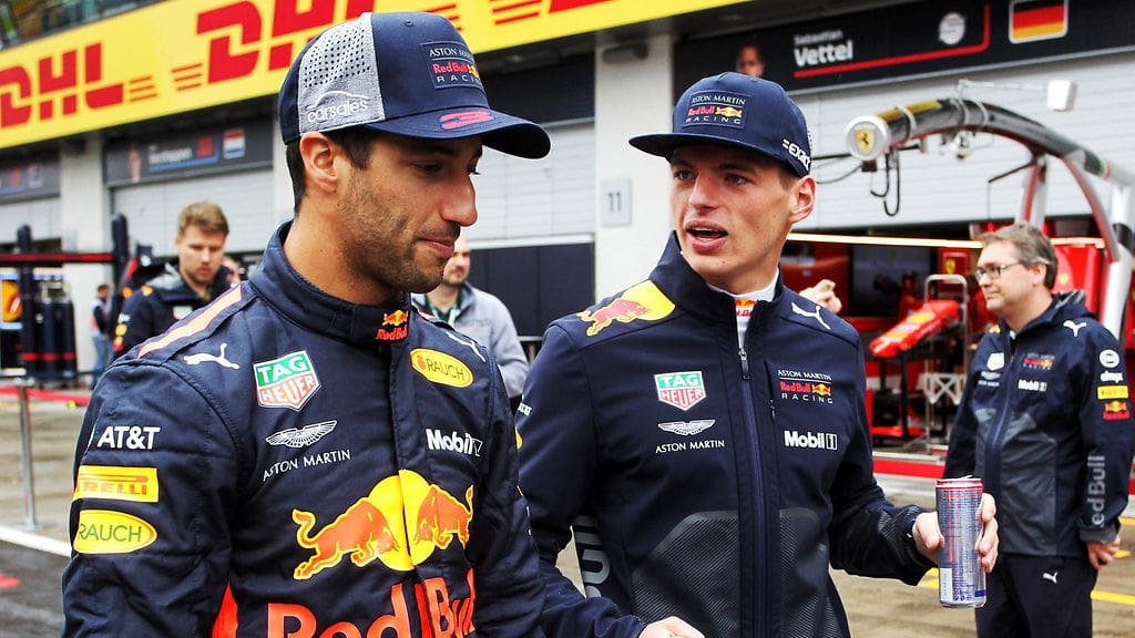 Daniel Ricciardo ja Max Verstappen ajoivat liki kolme kautta tallikavereina Red Bullilla.