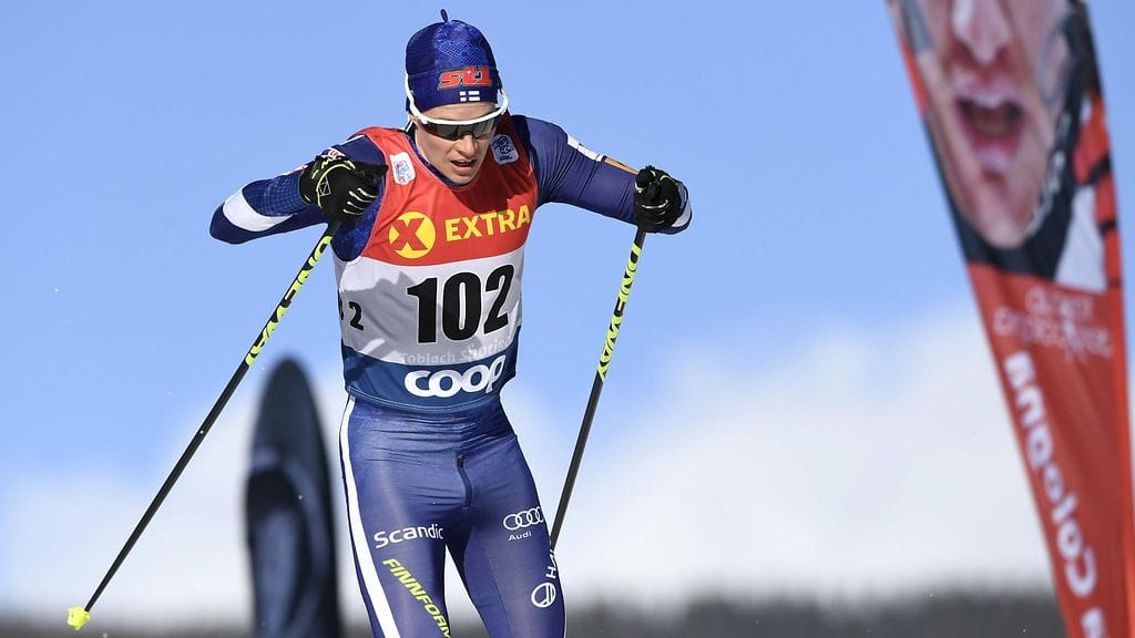 Matti Heikkinen Toblachin ladulla Tour de Skillä.
