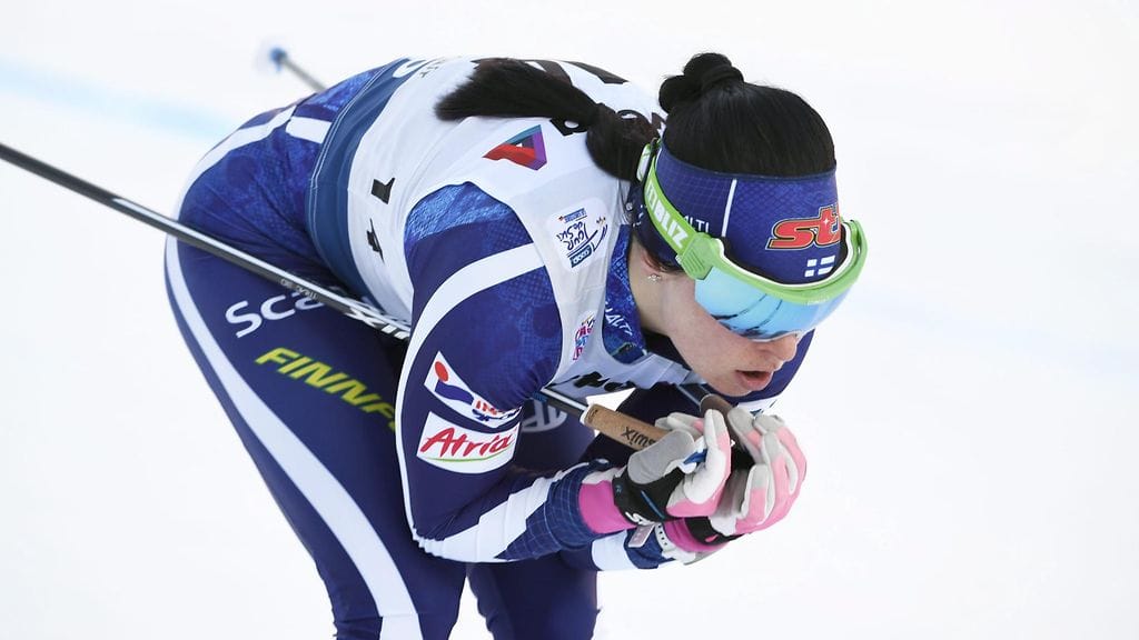 Krista Pärmäkoski oli huolissaan Obertsdorfin kilpailun säästä.