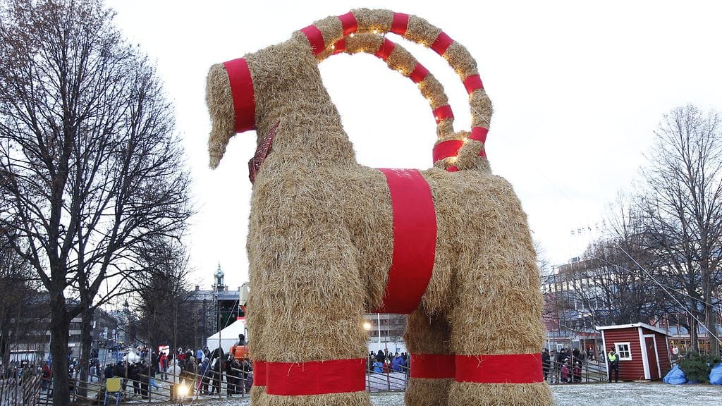 Arkistokuva Gävlen olkipukista