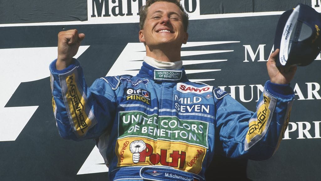 Michael Schumacher voitti F1-maailmanmestaruuden Benettonilla 1994.