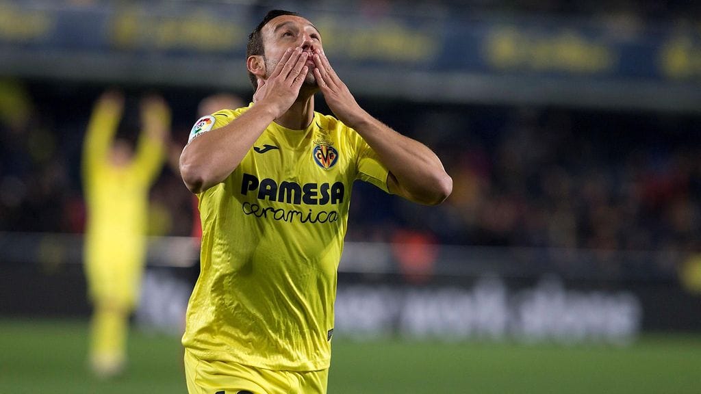 Santi Cazorla iski Villarrealin molemmat maalit Real Madridia vastaan.