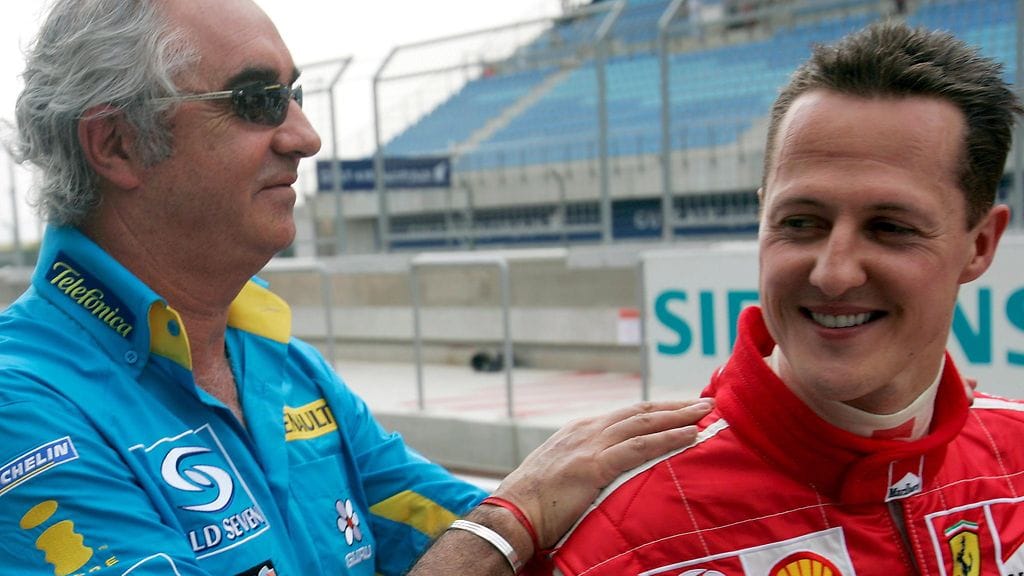 Flavio Briatore ja Michael Schumacher voittivat Benettonille kaksi mestaruutta vuosina 1994 ja 1995.