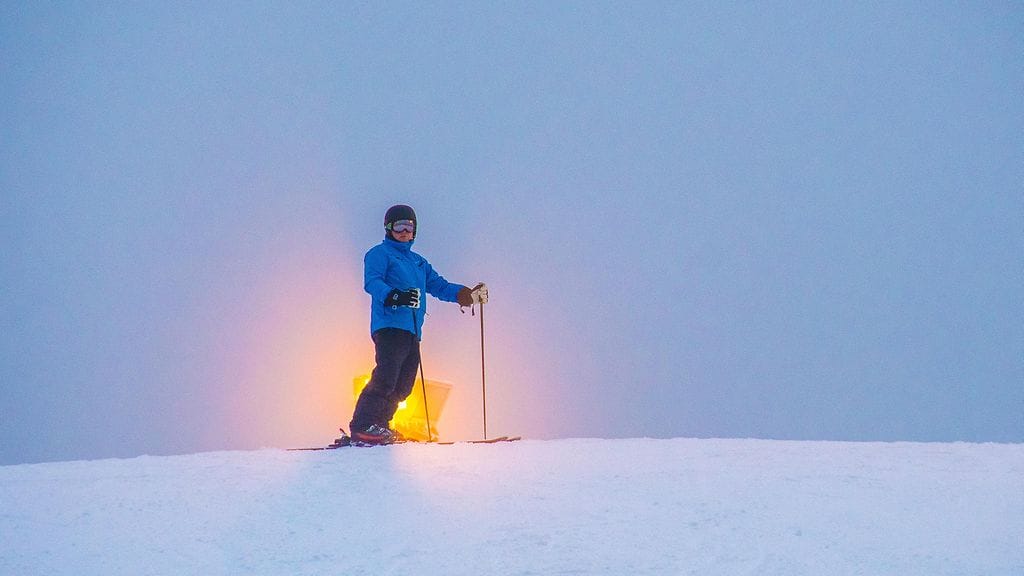 laskettelu rinne talvi
