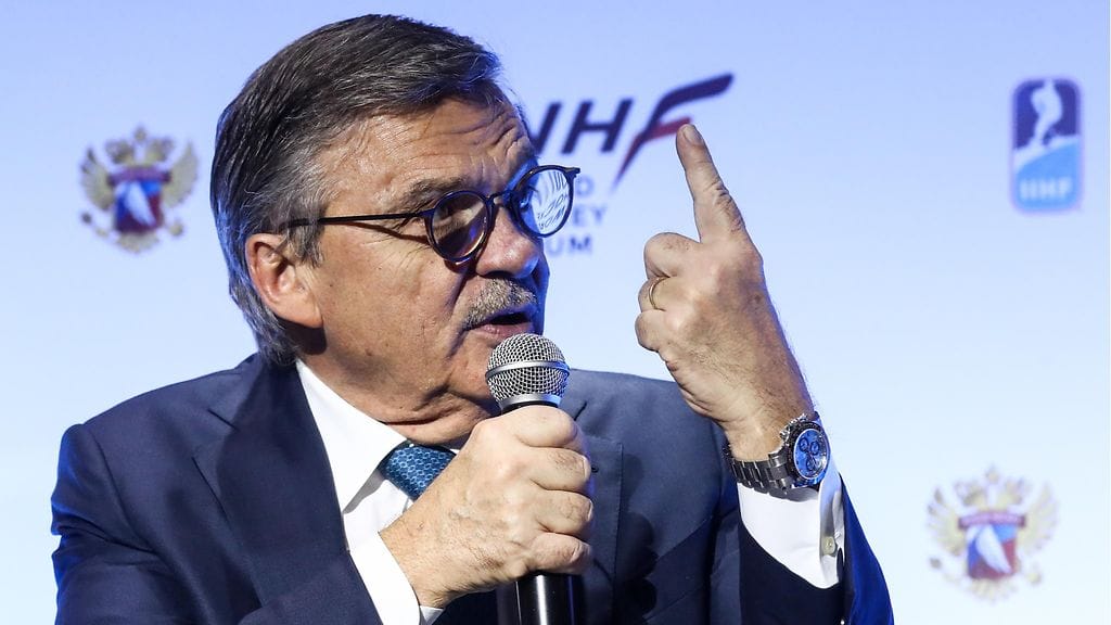 Rene Fasel toimii Kansainvälisen jääkiekkoliiton puheenjohtajana.