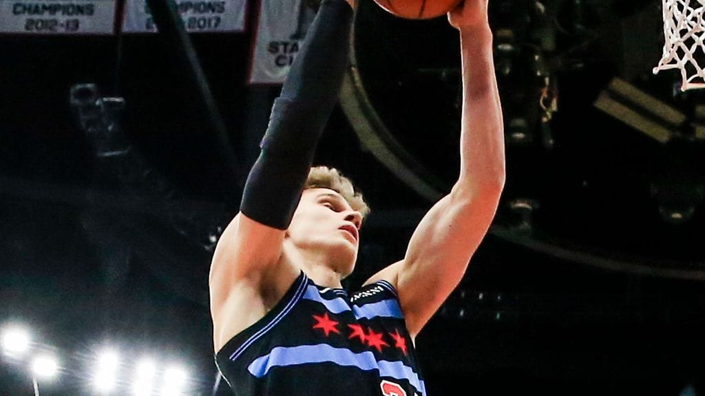 Chicago Bullsin Lauri Markkanen summasi 14 pistettä Brooklyn Netsiä vastaan.