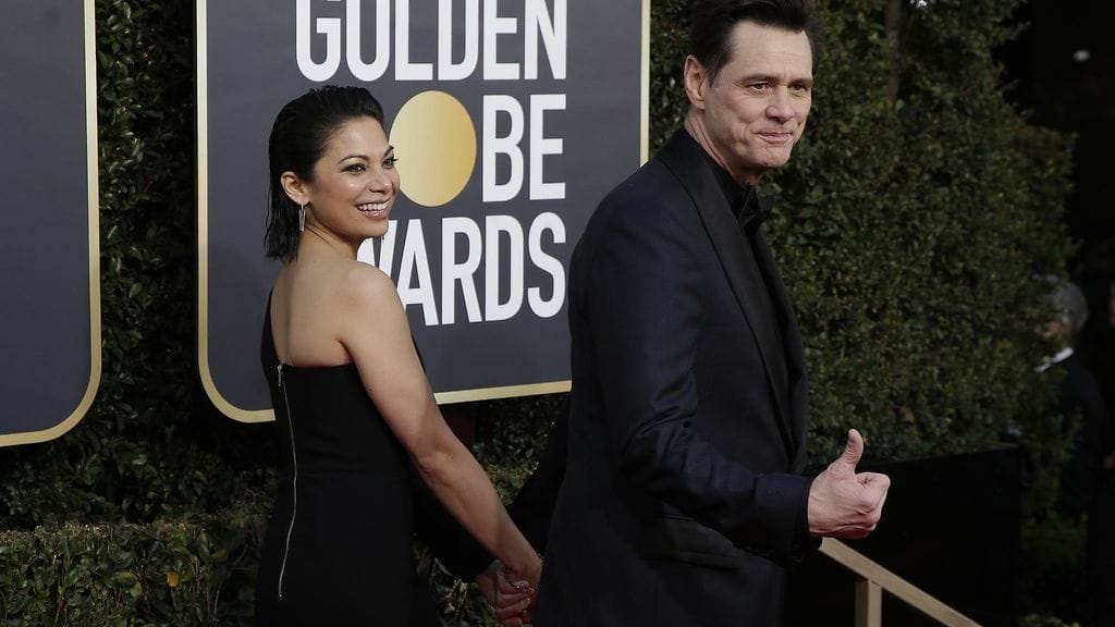 Jim Carrey ja Ginger Gonzaga Golden Globe -gaala 6.1.2019 2