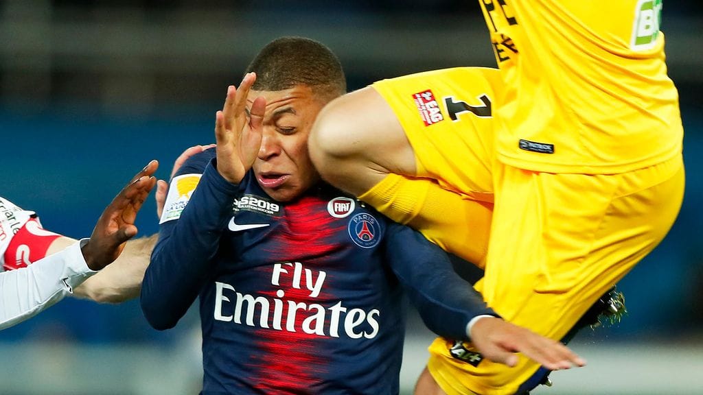 PSG sai iskun kasvoille. Kuvassa Kylian Mpabbe.