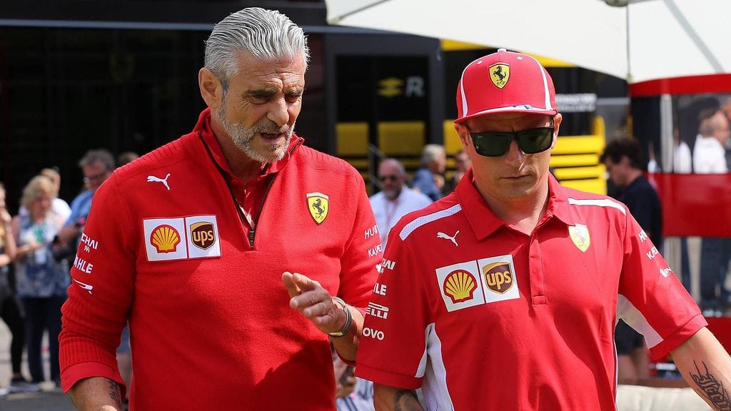 Maurizio Arrivabene ja Kimi Räikkönen tekivät yhdessä töitä Ferrarilla neljän kauden ajan.