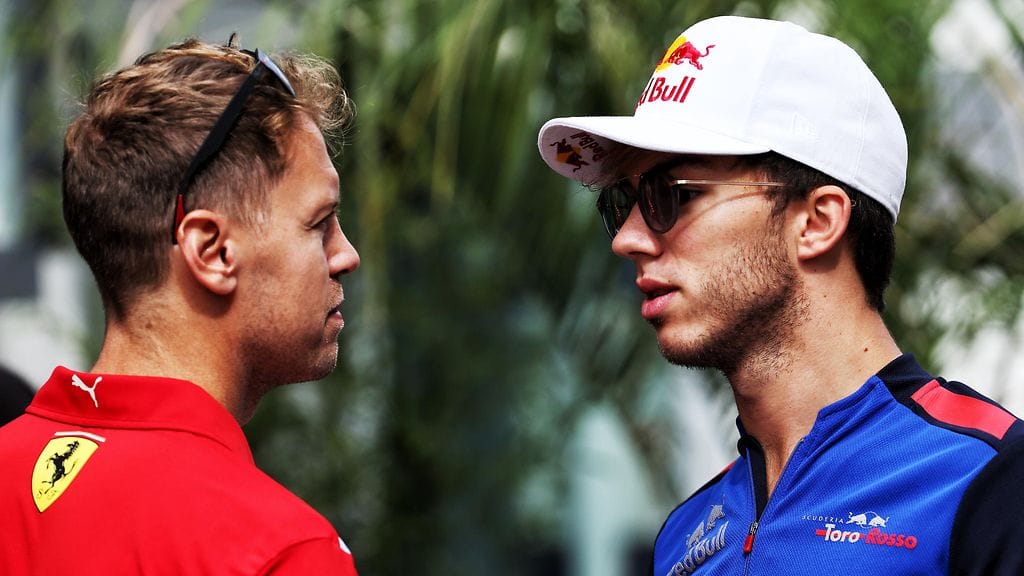 Sebastian Vettel ja Pierre Gasly ajavat Mestarien kisassa.