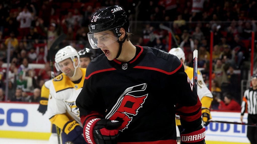 Sebastian Aholle hattutemppu oli NHL-uran toinen.