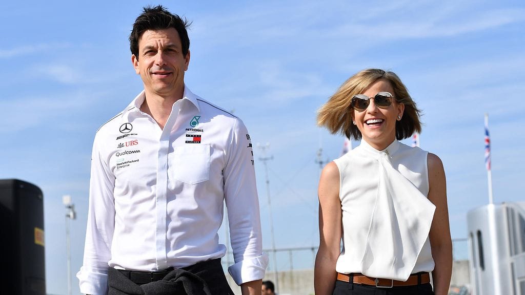 Toto ja Susie Wolff kuvattuna heinäkuussa 2018 Silverstonessa.