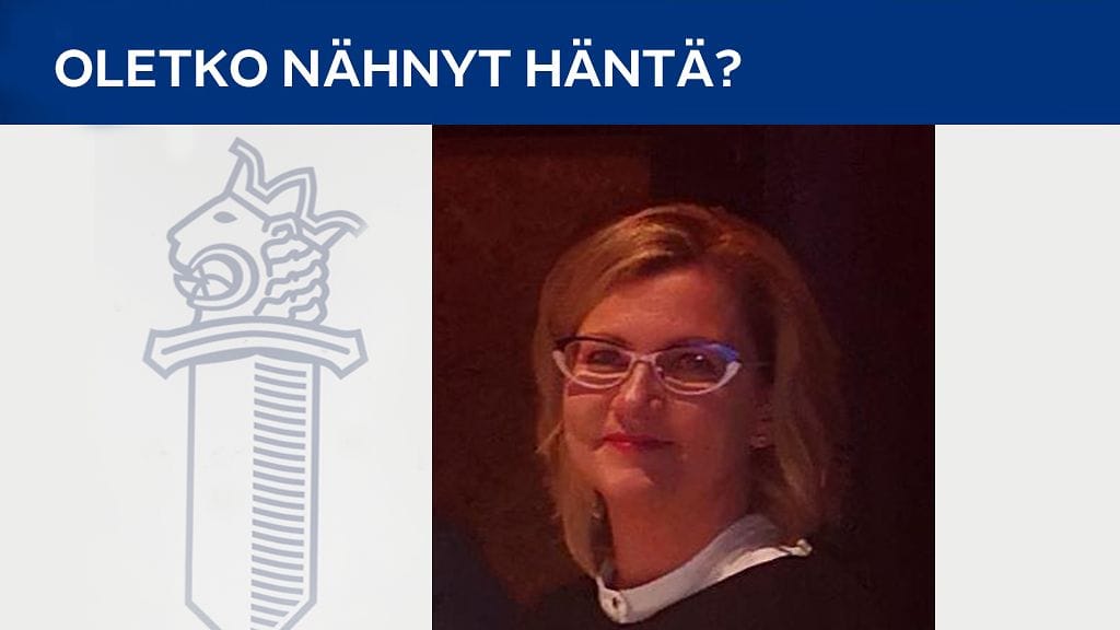 49-vuotias Tanja Ahven-Posio katosi jäljettömiin 12. tammikuuta.