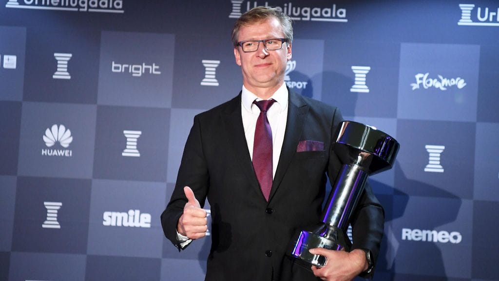 Markku Kanerva valittiin Vuoden valmentajaksi Urheilugaalassa.