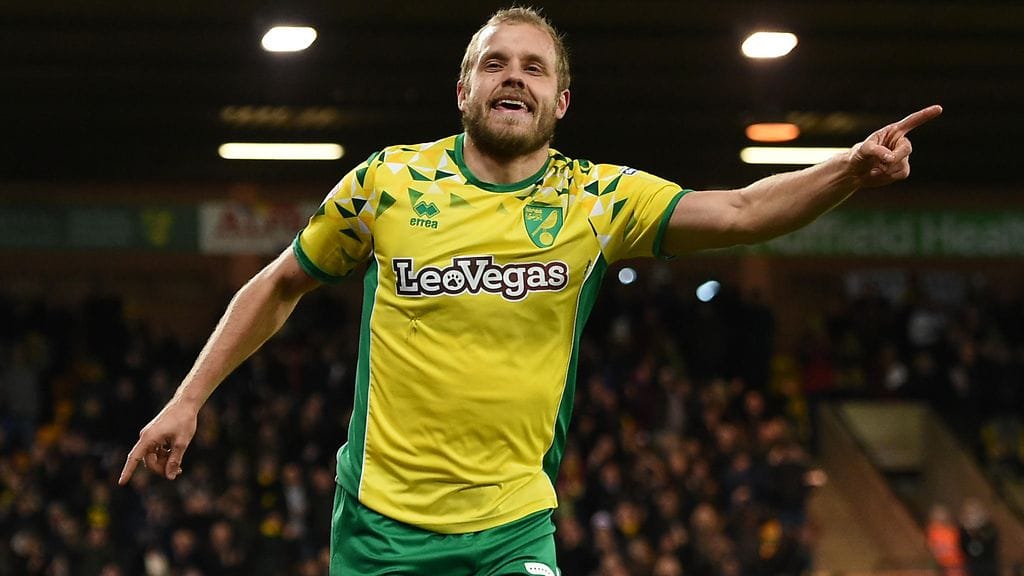 Teemu Pukki iski kauden 16. osumansa Norwichille perjantain ottelussa Birminghamia vastaan.