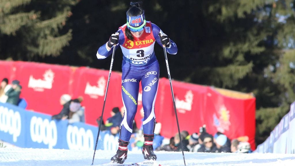 Krista Pärmäkoski oli Otepään sprintin aika-ajojen nopein suomalainen.