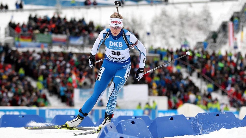 Venla Lehtonen (kuvassa) ja Suomen naiset olivat 17:s Saksan Ruhpoldingissa käydyssä viestikisassa.