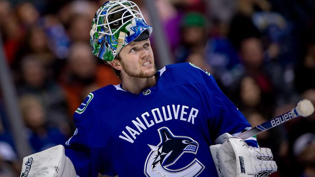 Thatcher Demko pysäytteli päällään kiekkoja, kun Vancouver Canucks kohtasi Buffalo Sabresin.
