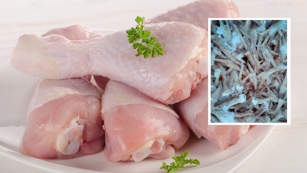 Koipien sijaan Maaritin ostamasta broilerilaatikosta paljastui kanan varpaita.