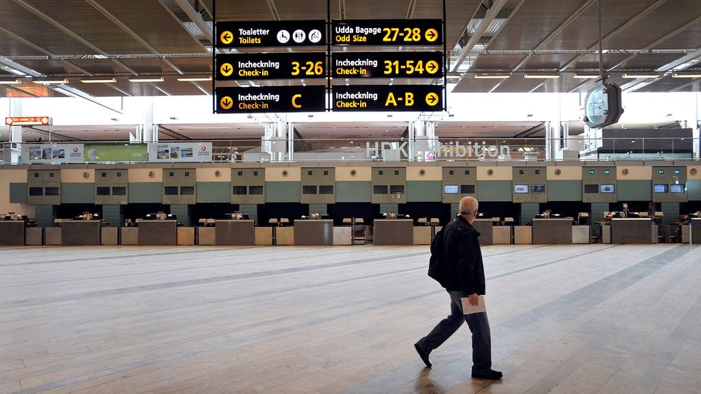 Kuvituskuva Landvetterin lentokentältä, jossa on pommiepäily, kertoo Expressen.