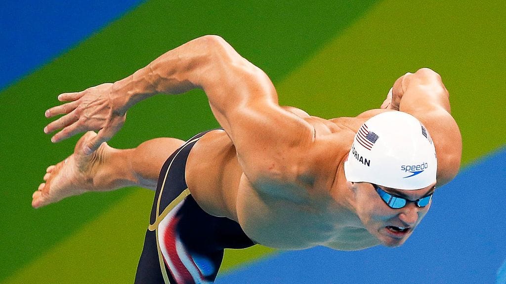 Nathan Adrian kuvattuna Rion olympialaisissa 2016. Adrian saavutti Riossa kaksi kultaa ja kaksi pronssia.