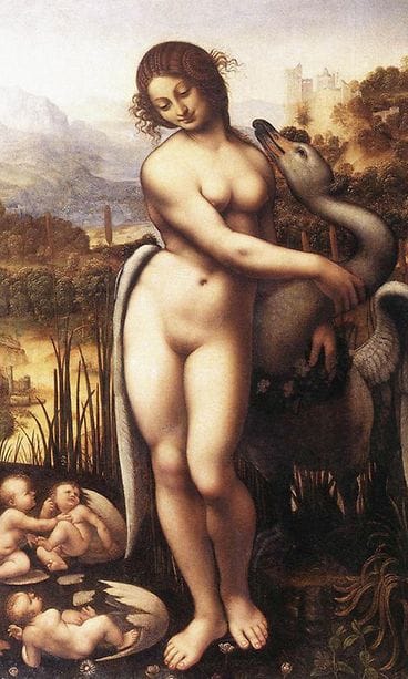Leda ja joutsen -maalaus