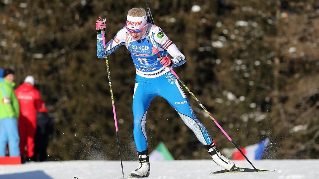 Kaisa Mäkäräinen starttaa takaa-ajoon toiselta sijalta.