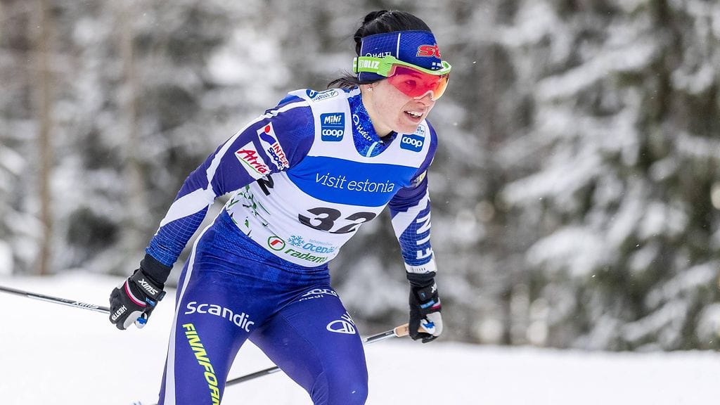 Krista Pärmäkoski Otepään maailmancupissa viime viikolla.