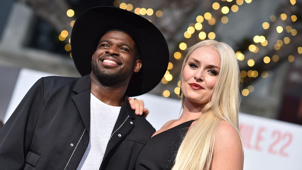 P.K. Subban (vasemmalla) jakoi paljastuksen hänen ja Lindsey Vonnin (oikealla) treffeistä.