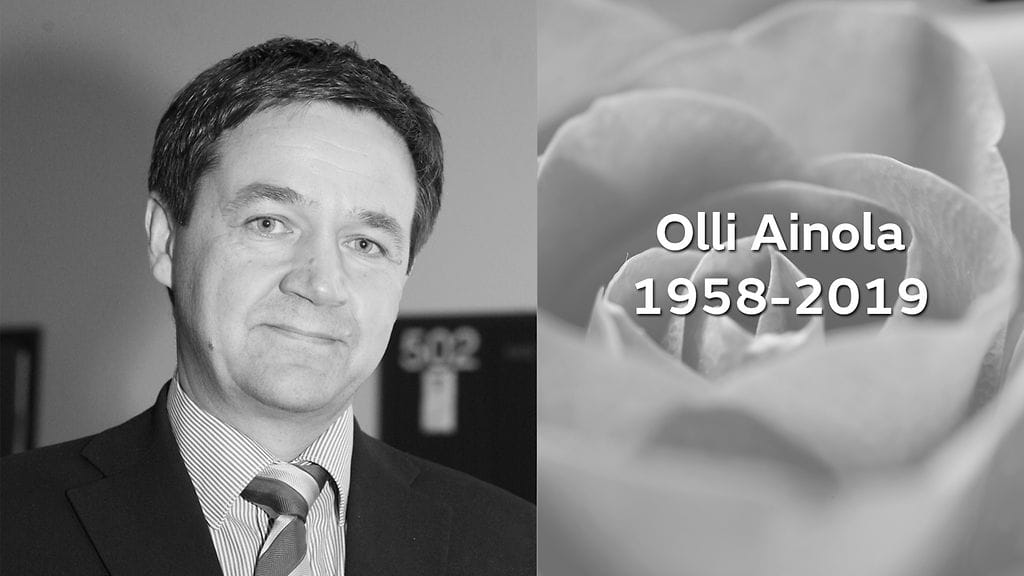 Olli Ainola kuoli tänään vaikean sairauden uuvuttamana.