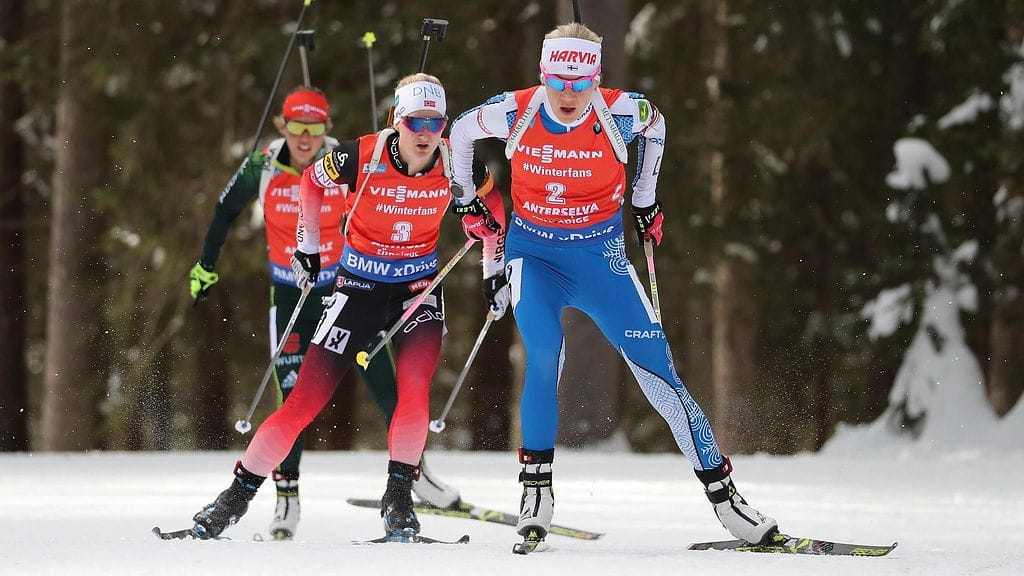 Kaisa Mäkäräinen oli kuudes Italian Anterselvassa sunnuntain yhteislähtökilpailussa.