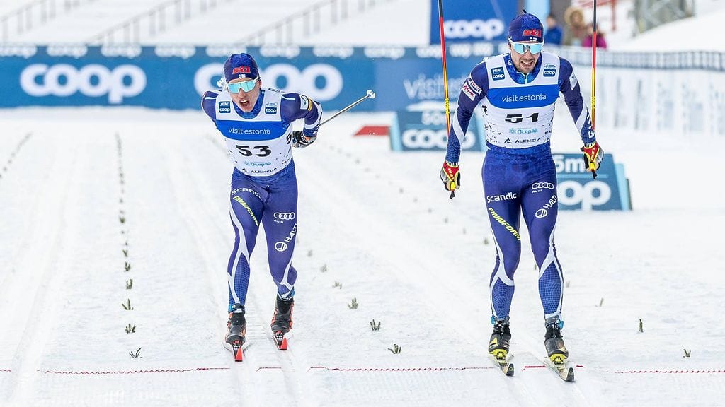 Iivo Niskanen ja Ristomatti Hakola Otepäässä.