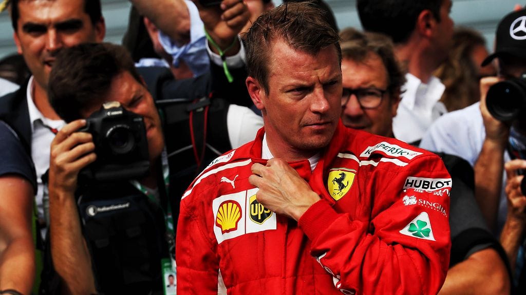 Kimi Räikkönen oli Monzan kisassa toinen.