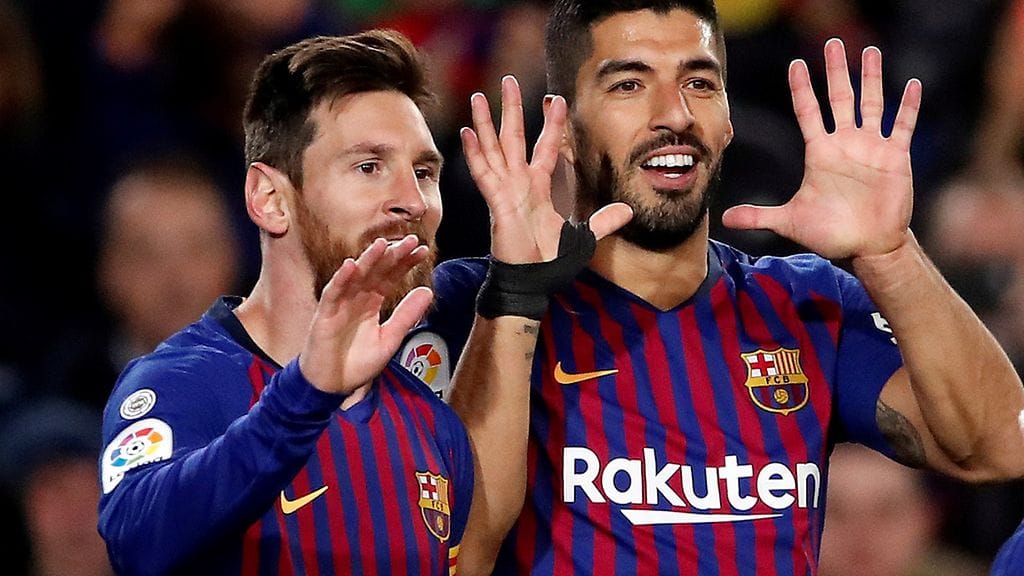 Lionel Messi rikkoi 400 La Liga-maalin rajapyykin muutama viikko sitten. Messi ja Luis Suarez tuulettivat 3-0-osumaa ennätysottelussa.