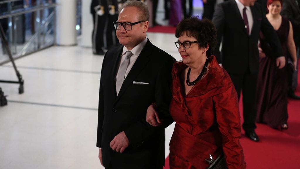 Jari Tervo ja Kati Tervo 6.12.2013 itsenäisyyspäivän vastaanotolla Tampere-talossa