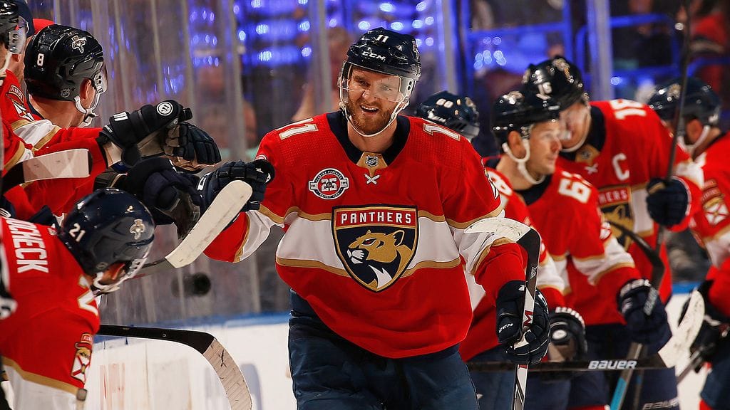 Jonathan Huberdeau iski Florida Panthersin ainoan maalin Nashville Predatorsia vastaan.