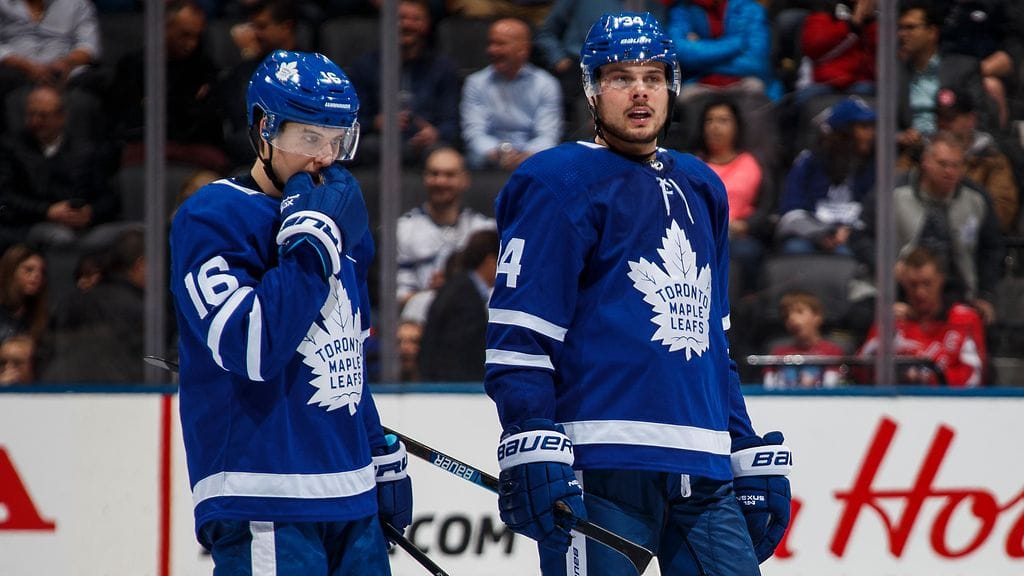Mitch Marner ja Auston Matthews.