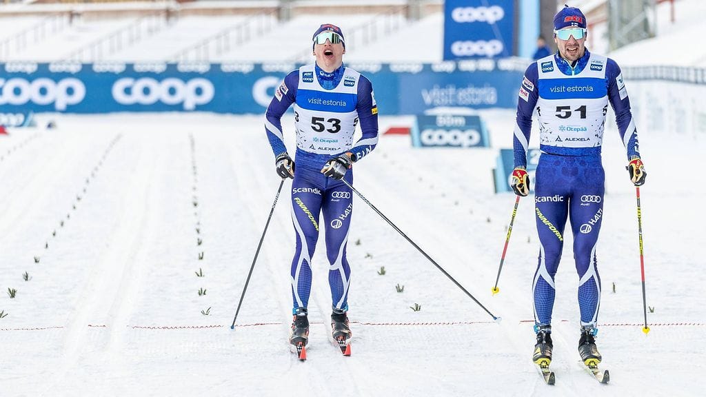 Iivo Niskanen ja Ristomatti Hakola Otepään maailmancupissa.