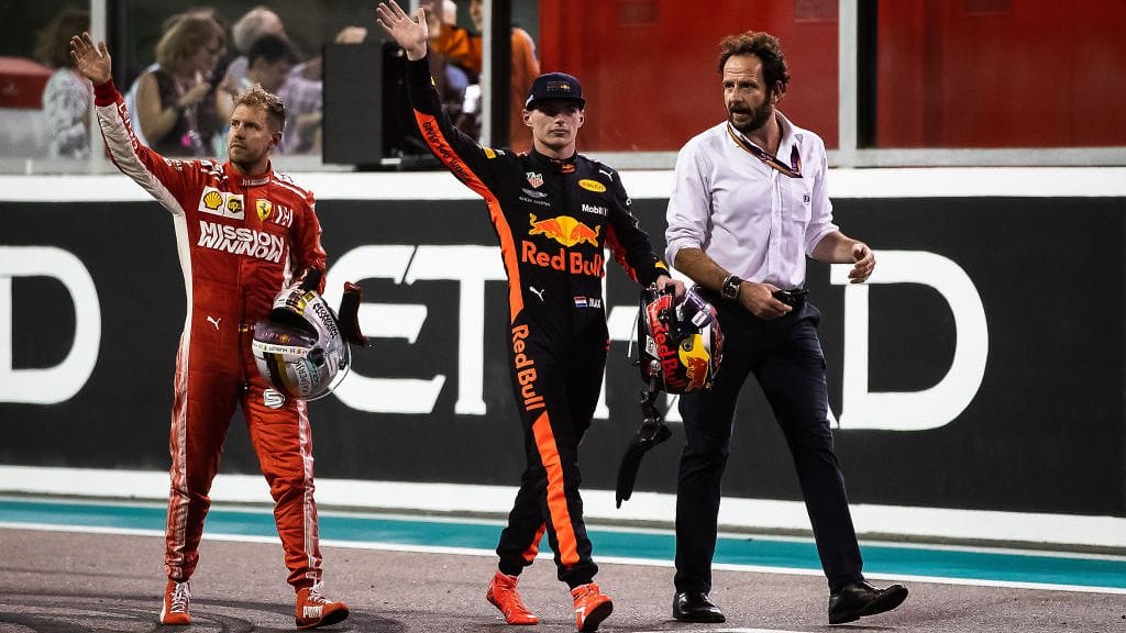 Sebastian Vettel (vas.) ja Max Verstappen eivät välttämättä olisi paras kaksikko samassa tallissa.