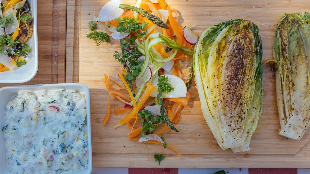 Kaappaus keittiössä jakso 2 Paistettu salaatti ja crudites