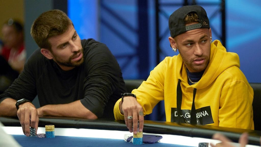 Neymar ja Gerard Piqué pelasivat pokeria Barcelonassa.