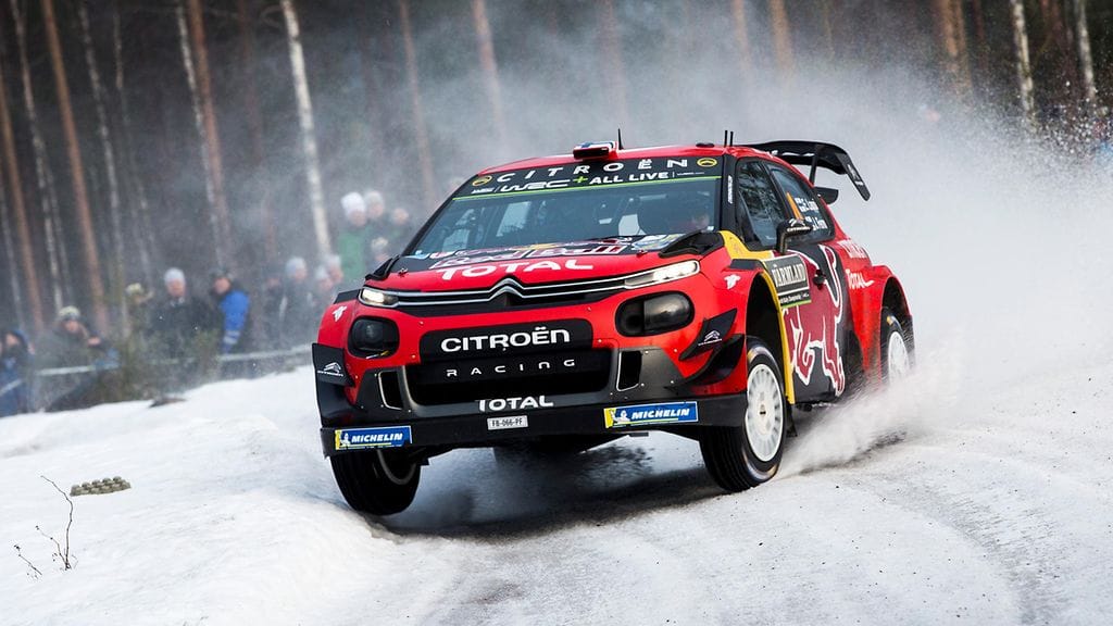 Esapekka Lappi on jaetulla toisella sijalla Ruotsin MM-rallissa.