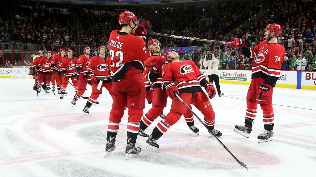 NHL-seura Carolina Hurricanes teki jälleen näyttävän voittotuuletuksen.