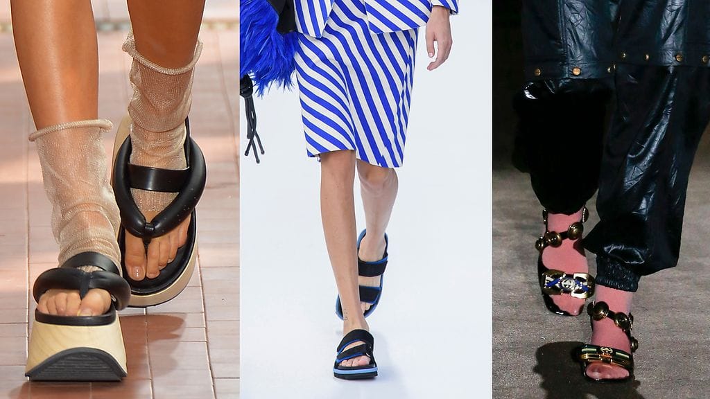 Vuosi 2019 tekee sukista sandaaleissa hyväksytyn trendin. Monien vuosikymmeniä kammoama tyyli on jo astellut catwalkilla.
