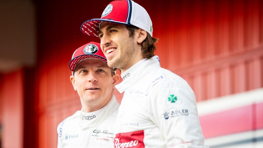 Kimi Räikkönen ja Antonio Giovinazzi.