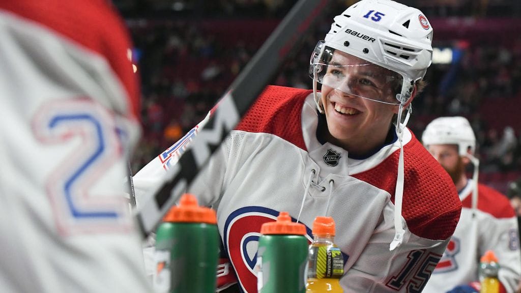 Montreal Canadiensin Jesperi Kotkaniemellä oli syytä hymyyn.