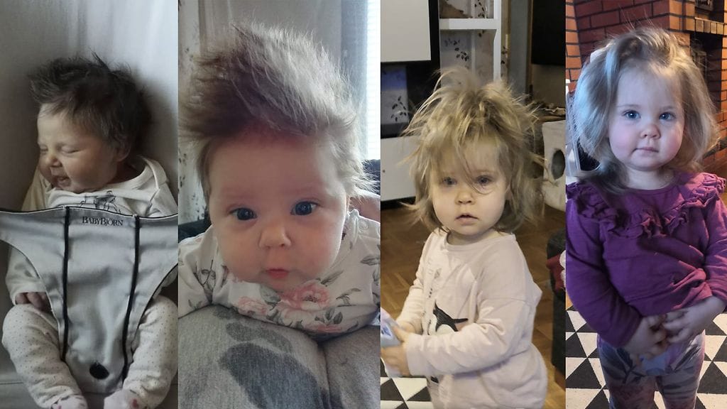 Nellan hiukset ovat ihastuttaneet jo syntymästä lähtien