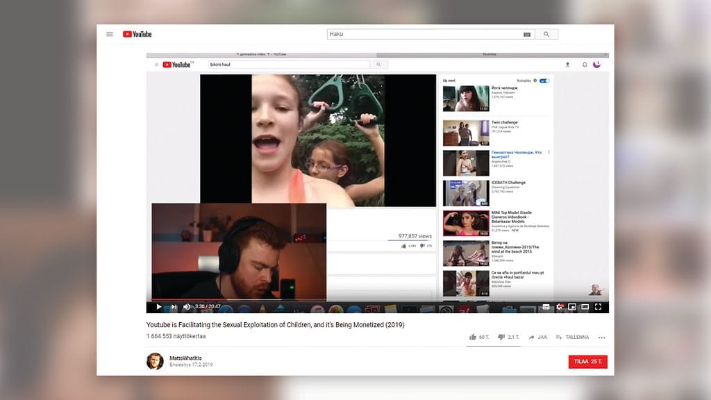 Jättimäärä lapsia seksualisoivia videoita