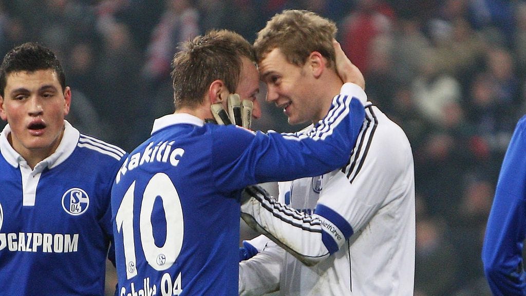 Ivan Rakitic ja Manuel Neuer kuuluivat Schalken kantaviin voimiin vuosikymmenen vaihteessa.