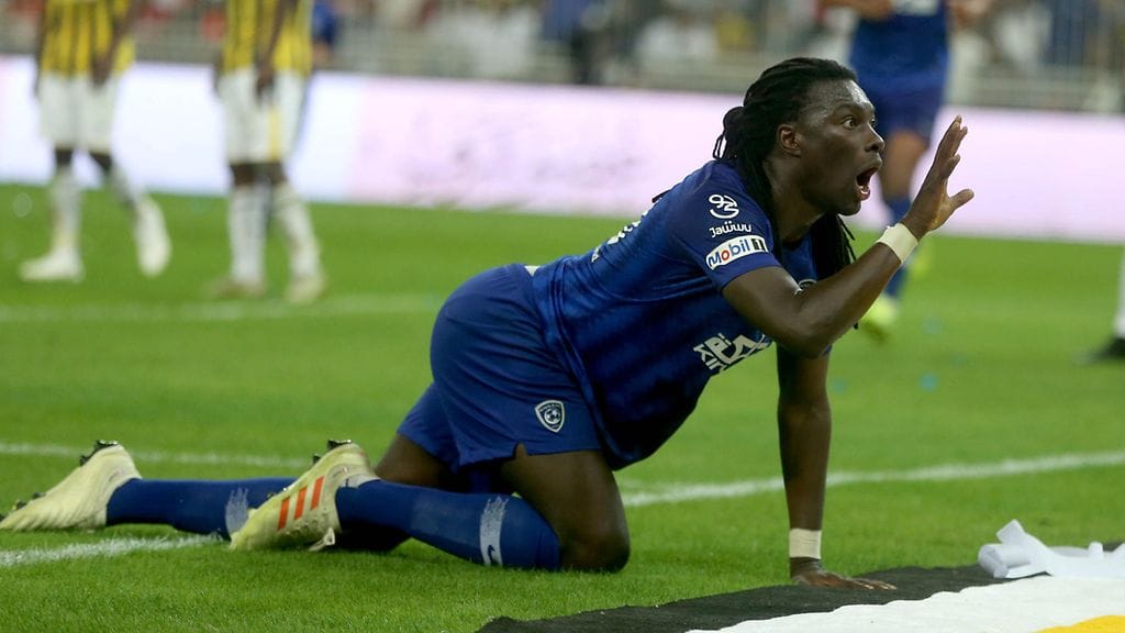 Bafetimbi Gomisin tavaramerkiksi muodostunut tuuletus.